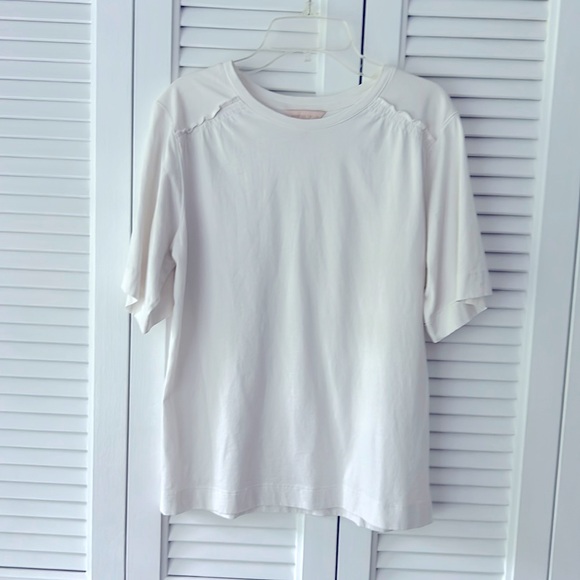 Rebecca Taylor Tee with Smocking, snow (white), size XS - Picture 2 of 7